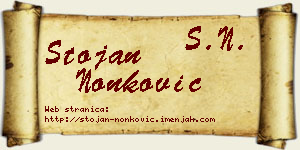 Stojan Nonković vizit kartica